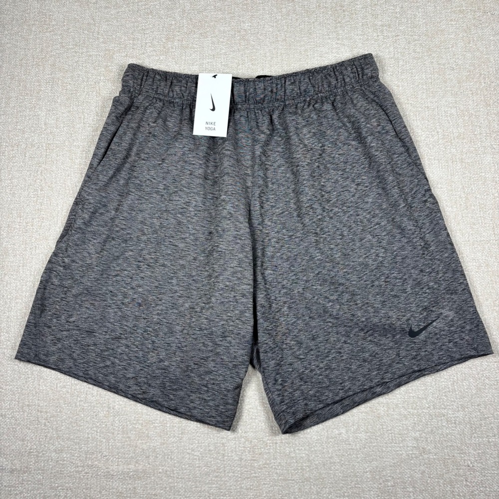 Nike Yoga Dri-FIT Mens Training Shorts Grey Heather XL NWT Gym Workout